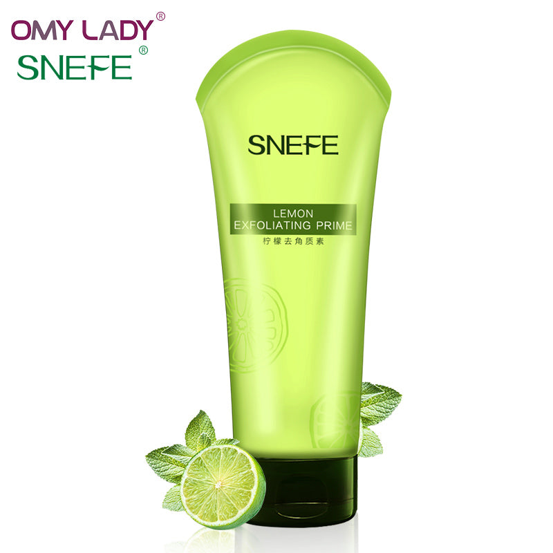 OMY LADY SNEFE lemon Facial Cleanser Natural&soft Organic Facial Exfoliating CreamWhitening Peeling Cream Gel Face Facial Scrub